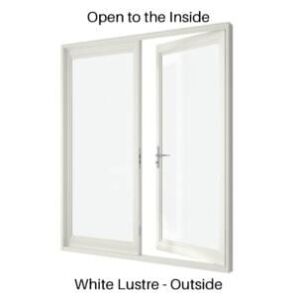 Double Hinged Door White Lustre Outside