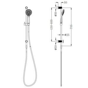 Opal Shower Rail With Air Shower