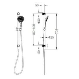 Opal Shower Rail With Air Shower II