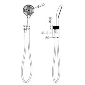 Opal Shower On Bracket With Air Shower II