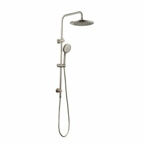 Loui Twin Shower Rail Brushed Nickel Loui Twin Shower With Rail Brushed Nickel