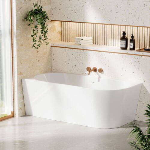 Madrid Left-hand Back to Wall Corner Bath 150cm left hand corner back to the wall bath