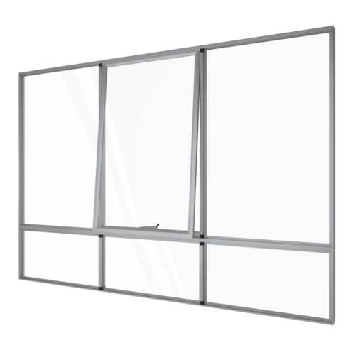 Awning Window with Centre Awning, Fixed Lites and Low Lites Single Awning in Centre with Two Fixed Lites over Three Low Lites