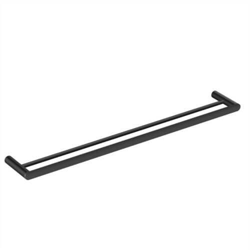 Sky Double Matte Black Towel Rail