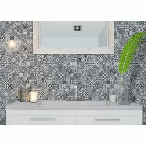 Deco Heritage Mix Black tile Feature Wall Discount Perth