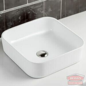 Mia Square Vessel White Installation