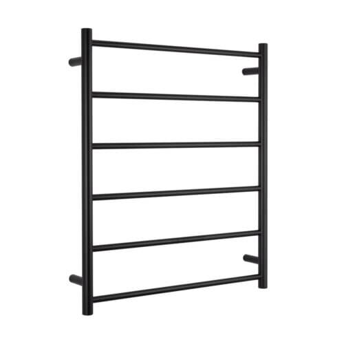 Non-heated Round Ladder Towel Rail Matt Black 700x830mm