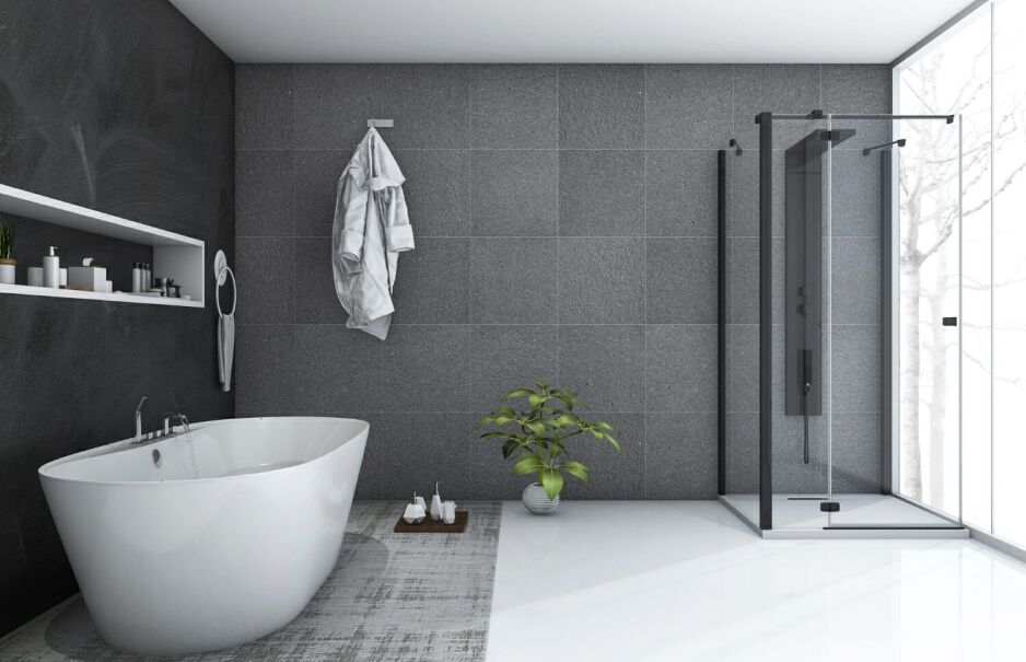 Pivot shower screen door