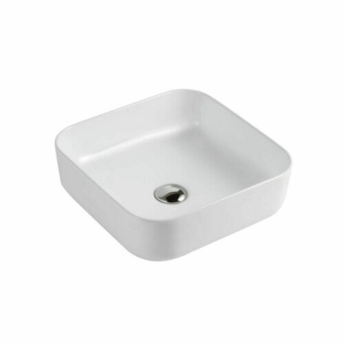 Mia Square Vessel Basin White Mia Square Vessel White