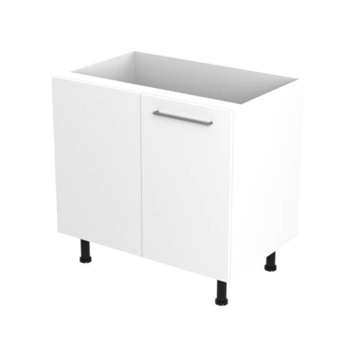 90cm Magic Corner Pull Out Cabinet Right Hand with Sky Gunmetal Handel (Side View)
