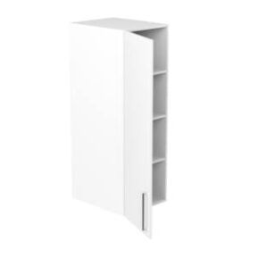 45cm Pantry Topper, Left Hand with Sky Chrome Handle (Door Open)