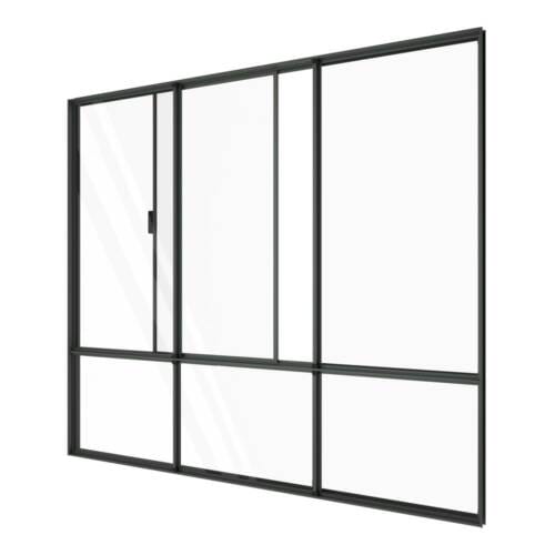 Sliding Window with Two Fixed Lites Over Three Low Lites Single Slider with Two Fixed Lites over Three Low Lites