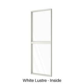 Two Panels Coupled Fixed Window White Lustre Inside