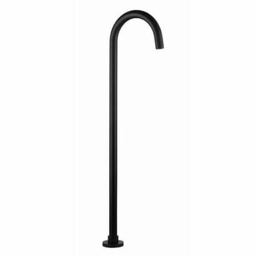 Round Freestanding Bath Spout - Black
