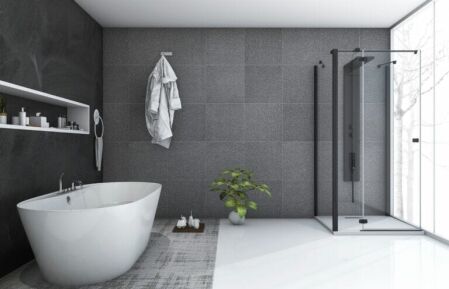 Pivot shower screen door