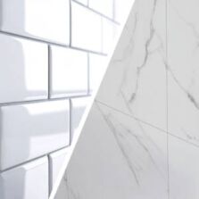 Comparison of pressed edge tiles and rectified edge tiles for wall and floor surfaces