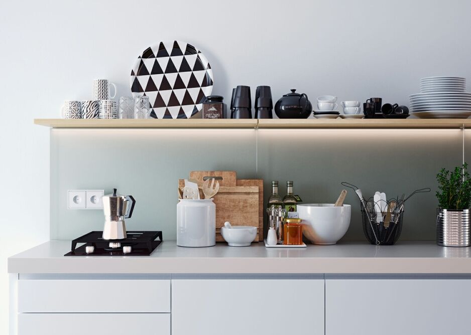 cluttered kitchen