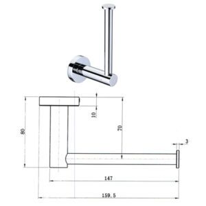 Round Series 2 Hand Towel Holder Specs