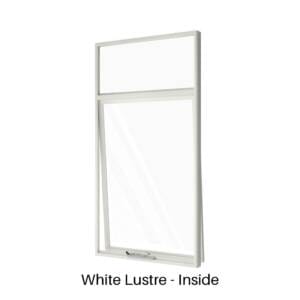 Single Awning with Fixed Hilite White Lustre Inside