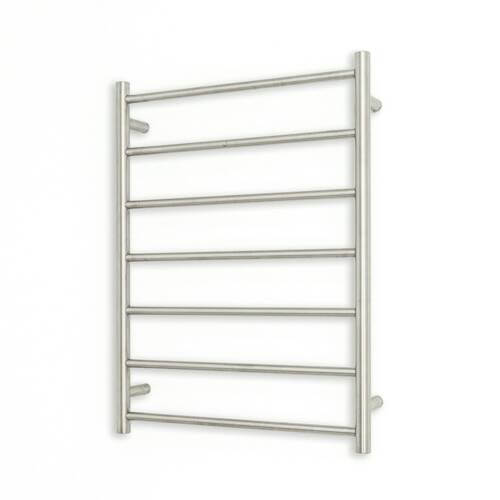 Brushed Satin Round Heated Towel Ladder