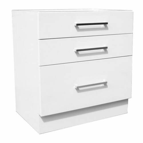 Base Three(3) Drawer Pot Draw 80cm 80cm 3-Drawer Base Cabinet