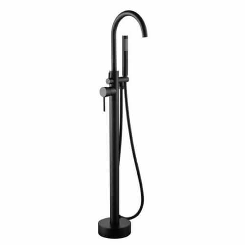 Fiona Black Freestanding Bath Mixer with Hand Shower Fiona Freestanding Bath Mixer with Hand Shower - Black