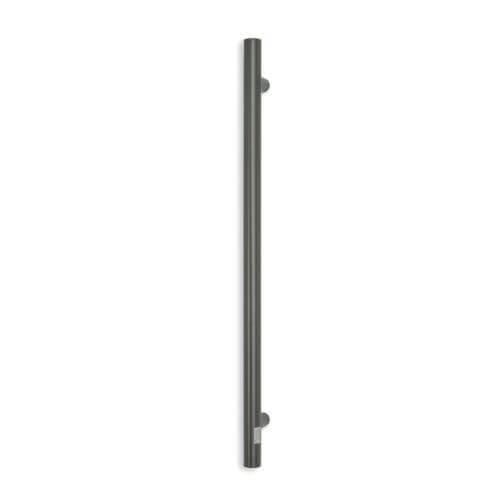 Round Gunmetal Grey Vertical Heated Towel Rail