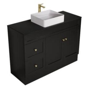Sintered Stone Aerolite Black Vanity Unit